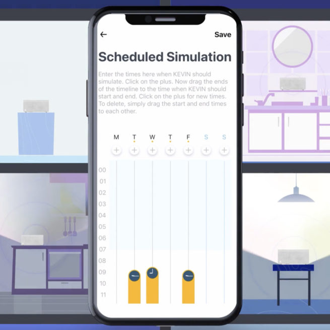 Double burglary protection with two KEVIN® presence simulators. All-in. One payment.
